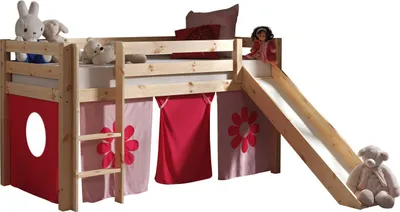 Produktbild von Spielbett mit Rutsche Pino Kiefer massiv 90 x 200 cm
