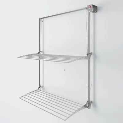 Produktbild von Kleiderständer – Wäscheständer vertikal – Platzsparend – Ausziehbbares Design – 137 cm hoch – Grau