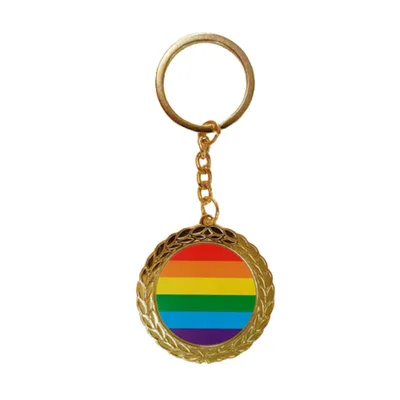 Immagine prodotto di Portachiavi medaglia arcobaleno d'oro