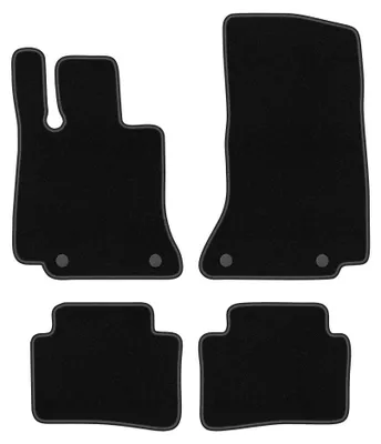 Immagine prodotto di Tappetini in moquette per Mercedes C-Klasa W206 2021- (berlina/station wagon) – set 4 pezzi, neri, su misura – Wielganizator BASIC