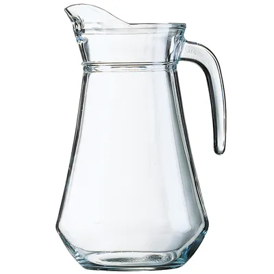 Zdjęcie produktu dla Dzbanek, szkło, przezroczysty, 1 l, Ø 12,5 cm, wysokość: 20 cm; 1 dzbanek