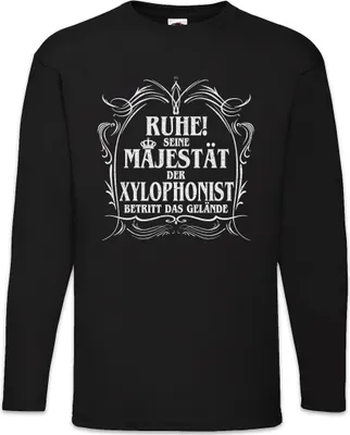 Produktbild von Urban Backwoods Seine Majestät Der Xylophononist, Langarm T-Shirt, Farbe: Schwarz, Größe: 2XL