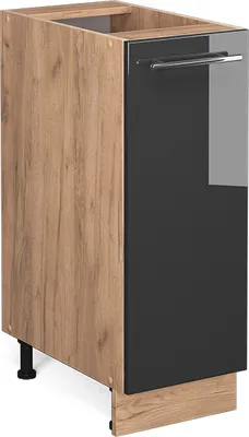 Produktbild von Apothekerschrank Vicco Fame-Line Anthrazit Hochglanz 30 cm ohne Arbeitsplatte, Model 38414