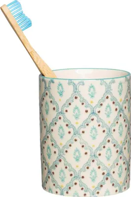 Produktbild von Keramik Zahnbürstenhalter - Oriental weiß