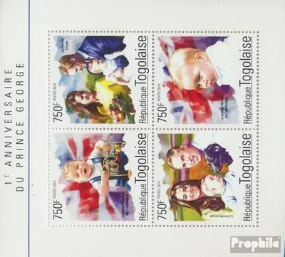Produktbild von Briefmarken Togo 2014 Mi 6354-6357 Kleinbogen (kompl. Ausgabe) postfrisch Prinz Georg