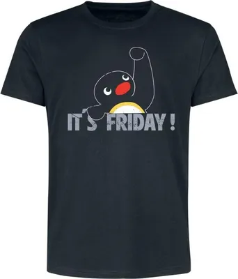 Produktbild von Pingu T-Shirt Herren It´s Friday! schwarz M