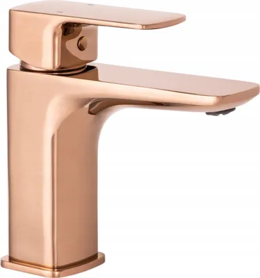 Produktbild von Cubic Gold Rosegold Waschtischarmatur Quadratisch
