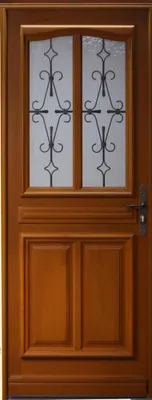 Image de Porte d'entree Bois vitree, Perret, H215 x L90 p.Gauche Cotes Tableau