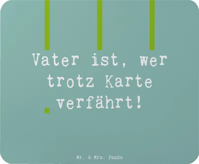 Produktbild von Mr. & Mrs. Panda Mauspad Spruch Vater Abenteuer - Meeresbrise - Geschenk, Familie, pc mausunterlage, mausteppich, herzerwärmende Sprüche, Familienausflüge, mousematte