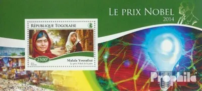 Produktbild von Briefmarken Togo 2014 Mi Block 1116 (kompl. Ausgabe) postfrisch Nobelpreis