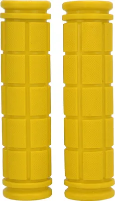 Immagine prodotto di 1 paio di manopole per bicicletta, manopole per manubrio, coperture in gomma morbida, per mountain bike e bici da strada, giallo