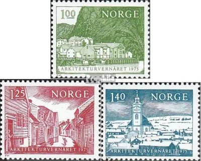 Produktbild von Briefmarken Norwegen 1975 Mi 700-702 (kompl.Ausg.) postfrisch Denkmalschutzjahr