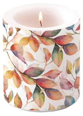 Image de Ambiente : Bougie – Feuilles colorées