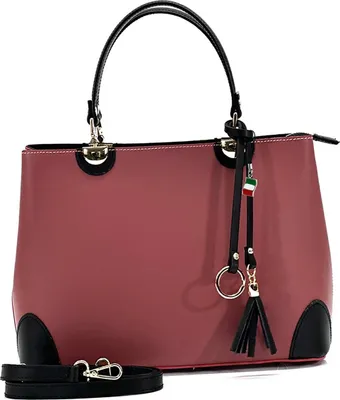 Produktbild von Handtasche altrosa schwarz Florence Tasche Leder D2OTF156A