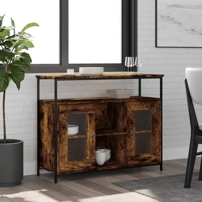 Obrázek produktu pro vidaXL Příborník kouřový dub 100x35x80 cm odvozený výrobek ze dřeva