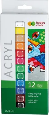 Immagine prodotto di Colori acrilici 12 ml 12 colori HAPPY COLOR