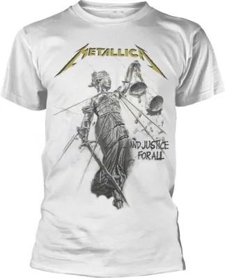 Produktbild von Metallica - "And Justice For All" T-Shirt für Herren/Damen Uni PH3084 (L) (Weiß)