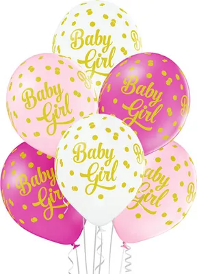 Produktbild von Luftballon Ø30cm "Baby Girl"| 6 Stück Babyparty Dekoration für Mädchen