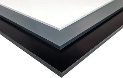 Produktbild von PVC-Hartplatte 1-10 mm in Schwarz/Weiß/Grau von Trovidur® Vekaplan®