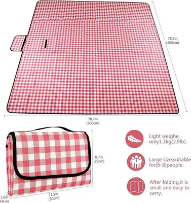Produktbild von Famanu Campingdecke Faltbare Stranddecke - 200×200 cm