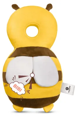 Obrázek produktu pro Ochranná podložka na hlavičku pro miminka, polštářek na ochranu hlavičky, bezpečnostní polštář, nastavitelný, s 3D prodyšnou strukturou, pro bezpečné učení se chůzi, ve tvaru včelky