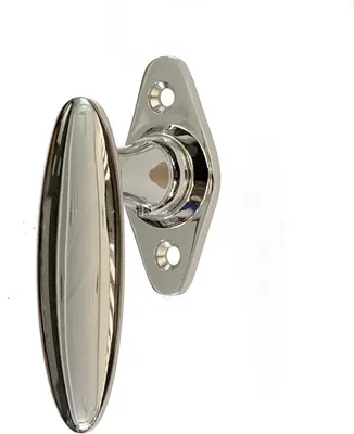 Produktbild von Fenstergriff Messing vernickelt glänzend - Fenstergriff - 9,6x4,7 cm