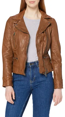 Productafbeelding van Oakwood Damen Lederjas, bruin, maat X-Large (fabrikantmaat: X-Large)