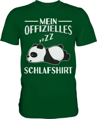 Produktbild von Offizielles Schlafshirt Nachthemd Schlafanzug Pyjama Panda T-Shirt – Bottle Green / XXL