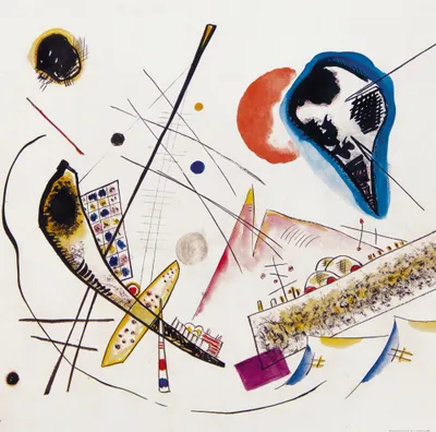 Obrázok produktu pre Wassily Kandinsky Art Print Picture - Lyrická kompozícia, 1922 (100 x 100 cm)