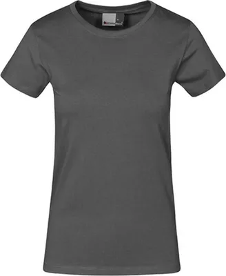 Produktbild von Premium T-Shirt Plus Size Damen, Stahlgrau, XXL