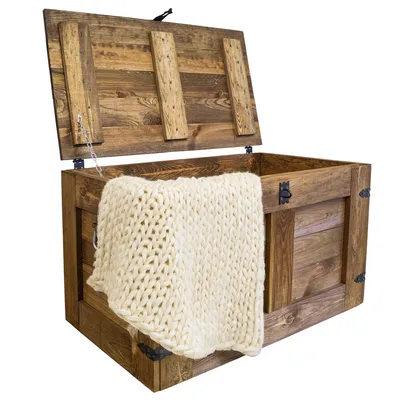 Produktbild von Grosse Holztruhe Oskar Palisander 80x45x47cm