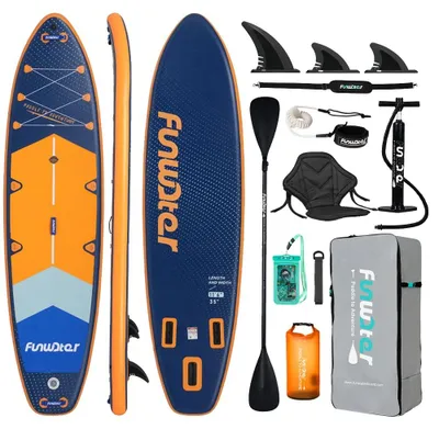 Obrázek produktu pro Paddleboard, široký design, vysoká nosnost, rozměry 350 x 90 x 15 cm, maximální nosnost 200 kg