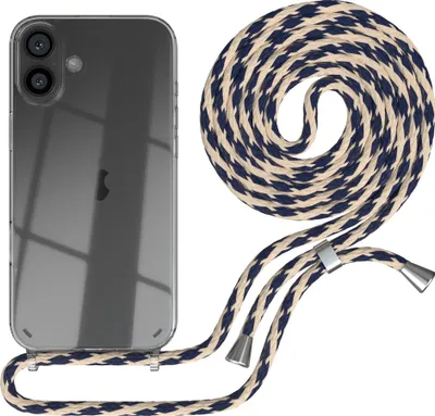 Produktbild von EAZY CASE Handykette mit Hülle für Apple iPhone 16 Plus Backcover Handykette, zum Umhängen in Taupe