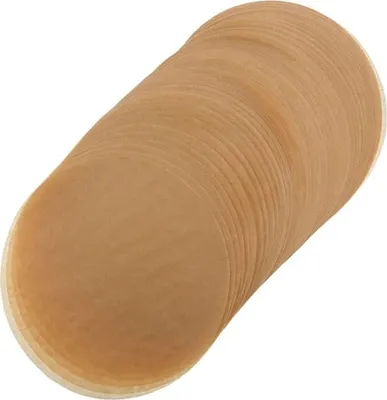 Produktbild von 100 Blatt, Durchmesser 22,9 cm, Backpapier für Heißluftfritteusen, geschnittenes, rundes, hitzebeständiges, antihaftbeschichtetes Pergamentpapier für Pizza, Ofen, Luftfritteuse, Pfanne, Grill