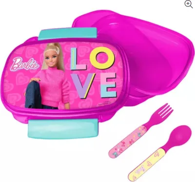 Produktbild von Barbie Love Sandwichbox + Besteckset