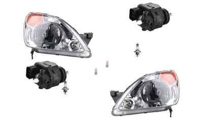 Produktbild von Scheinwerfer passend für Honda CR-V RD8 02-04 Leuchtmittel Set L R m. Stellmotor 33130SJKJ01 33151SCAG02 33101SCAG02 Johns