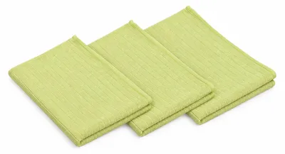 Produktbild von GÖZZE Mikrofaser Geschirrtuch 3er Pack saugstarke hygienische Mikrofaser-Geschirrtücher zum Trocknen und Polieren Limonegrün 50 x 70 cm