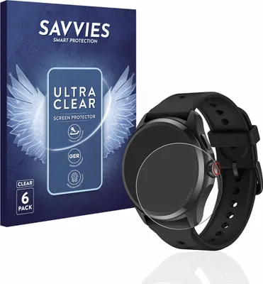 Produktbild von 6x Für Mobvoi TicWatch Pro 5 Schutzfolie Savvies Displayschutz Display Schutz Folie Klar Transparent