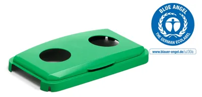 Produktbild von DURABLE Klappdeckel für DURABIN® 60L rechteckig, 1800501020 grün