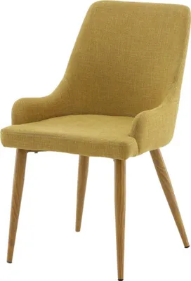 Produktbild von FURNLUX Esszimmerstuhl Plaza Gelb Und Eiche 49cm / Hauptfarbe: Gelb / Abmessungen: 49 x 58 x 86 cm