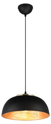 Zdjęcie produktu dla Lampa wisząca PUNCH czarno-złota 1xE27x40W metal wym:150x35x35cm IP20 RL