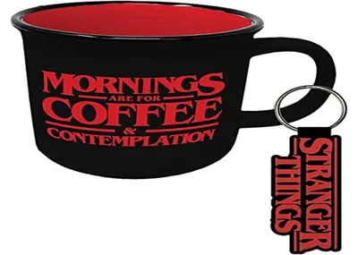 Stranger Things Kaffeetasse 310 ml mit Schlüsselanhänger