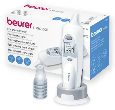Produktbild von Beurer FT 58 Ohrthermometer, Fieberthermometer mit Infrarot-Messtechnik für Mess