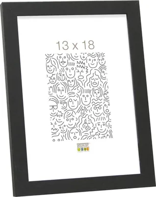 Image de Cadre en bois MDF Deknudt S44C 18 x 24 cm, noir