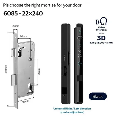 Obrázek produktu pro Chytrý elektronický zámek na dveře s rozpoznáváním otisků prstů, vodotěsný (IP66), s aplikací a kamerou