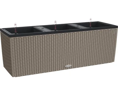 Obrázek produktu pro Samozavlažovací truhlík plastový Lechuza Trio Cottage 30 pískově hnědý