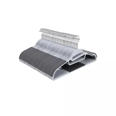 Immagine prodotto di In And OutdoorMatch Appendiabiti Karlee - 20 pezzi - Antiscivolo - Appendiabiti per pantaloni - Salvaspazio - 41,5 x 22,5 x 0,5 cm - Grigio