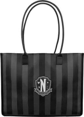 Immagine prodotto di Mercoledì: Borsa della spesa nera Nevermore Academy
