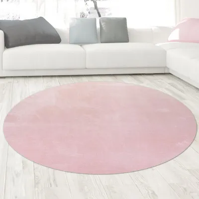 Produktbild von Teppich Shaggy Hochflorteppich waschbar rutschfes rosa Größe - 140x200 cm