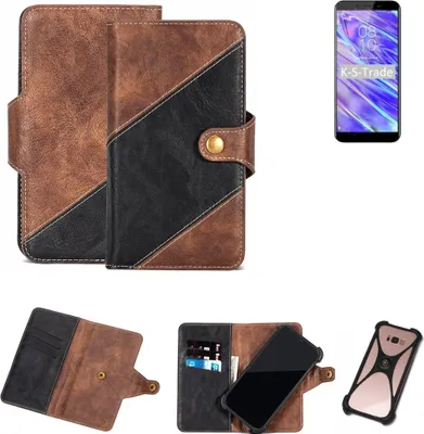 Produktbild von K-S-Trade Handy Hülle Schutz Hülle Schutzhülle Bookstyle Case kompatibel mit HomTom S99i Handy Cover Hülle Schutztasche 1x